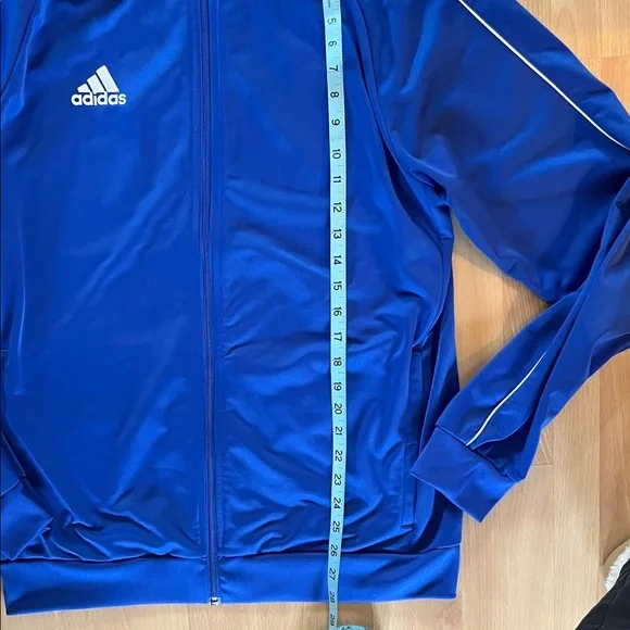 adidas Men's Blue Full-Zip Performance Track Jacket
